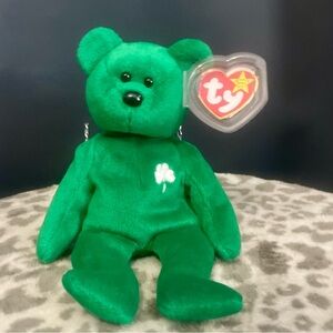 Erin Irish Bear Ty Beanie Baby - RARE COLLECTIBLE MWMT